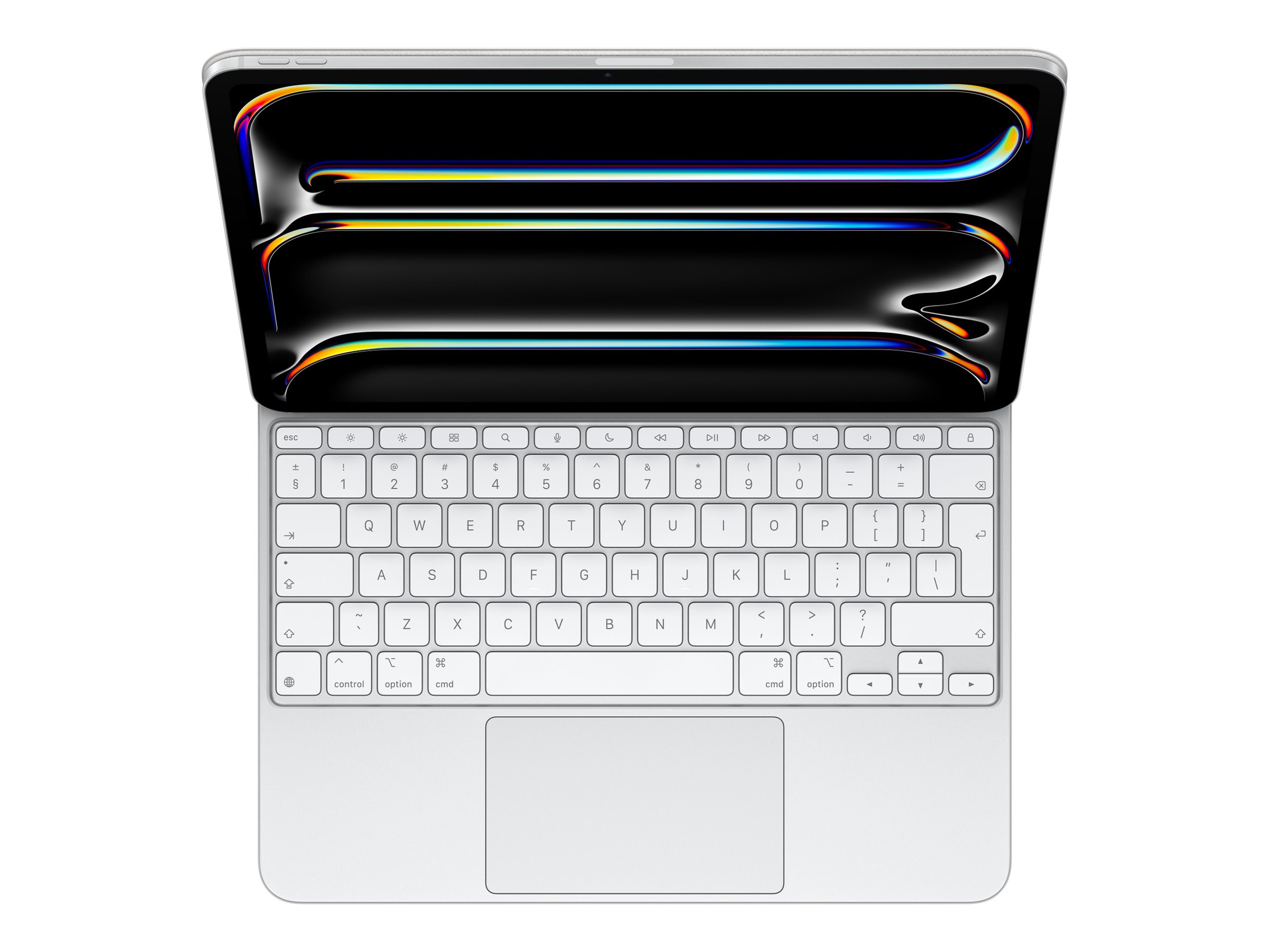Apple Magic Keyboard - Tastatur und Foliohülle - mit Trackpad - hinterleuchtet - Apple Smart connector - QWERTY - International Englisch - weiß