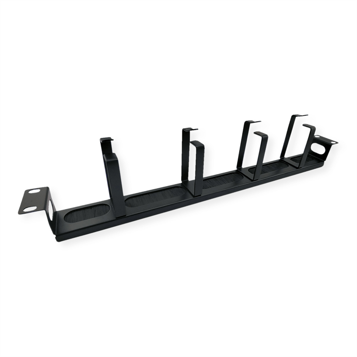 VALUE 19"-Kabelmanagement 4 G-Typ Metallösen+ Bürste schwarz
