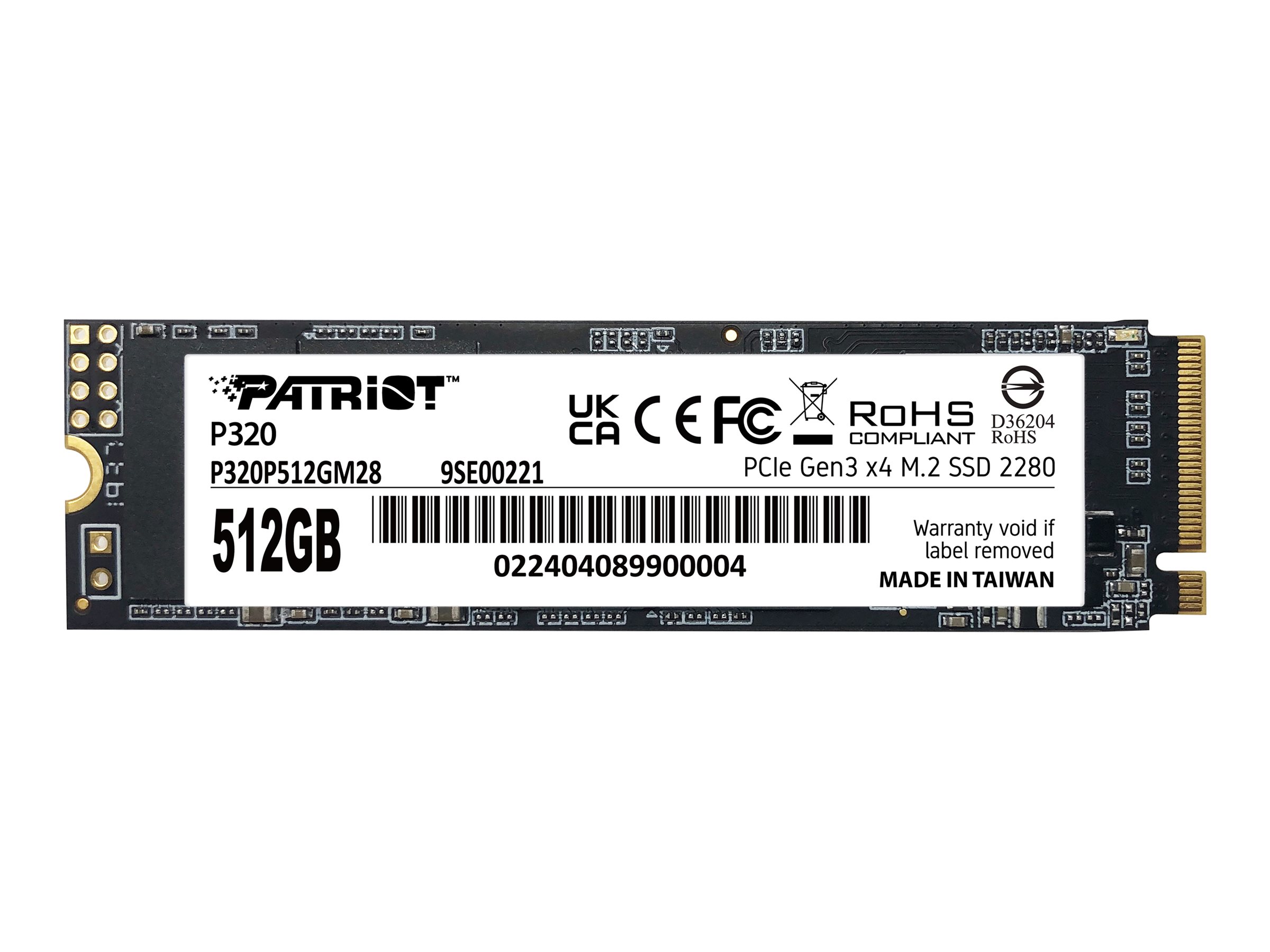 PATRIOT SSD 512GB M.2 P320 PCIe 3.0 NVMe 3000/2200 PE997