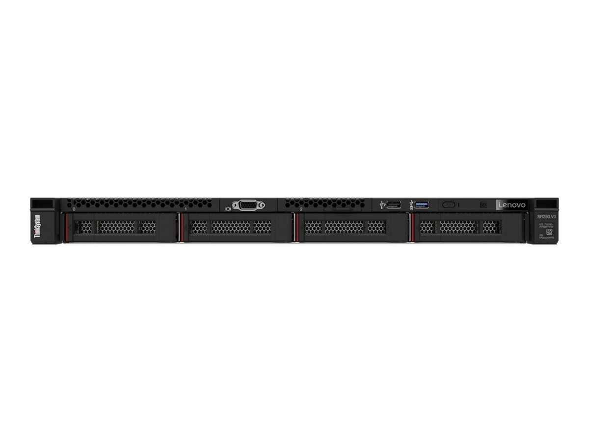 Lenovo ThinkSystem SR250 V3 7DCL - Server - Rack-Montage - 1U - 1-Weg - 1 x Xeon E-2434 / 3.4