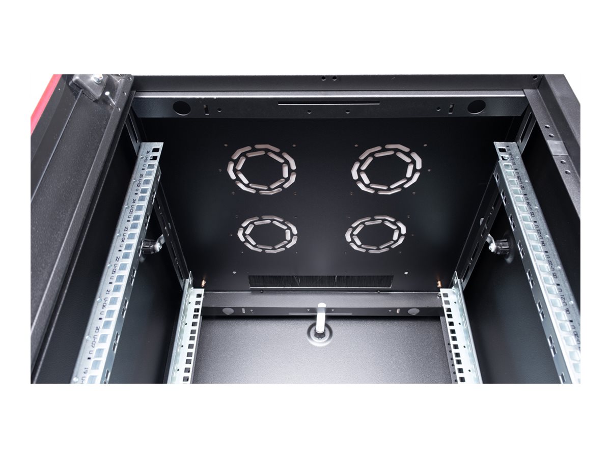 ROTRONIC-SECOMP Roline Basic - Schrank Netzwerkschrank - Glas Tür - Jet Black, RAL 9005 -