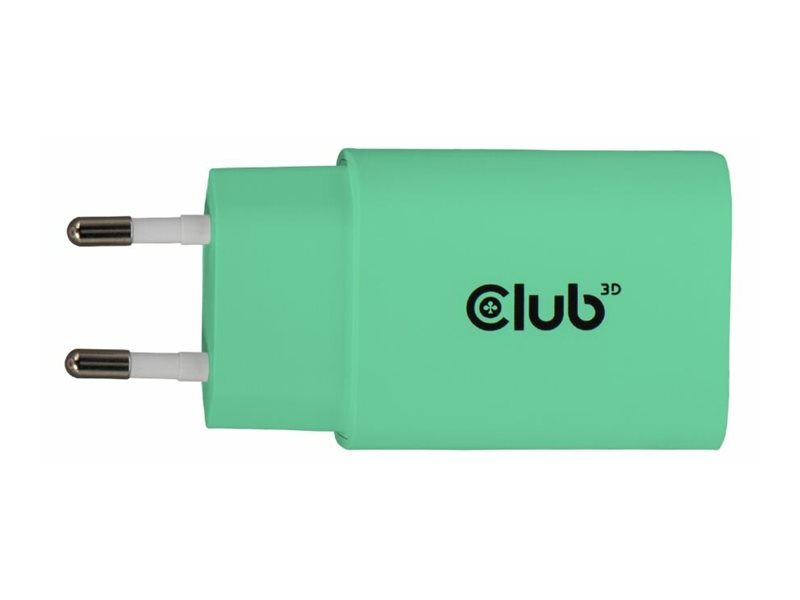 Club 3D Lifestyle Ladegerät USB-C 30Watt 2Stk grün retail
