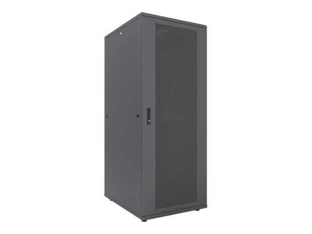 Intellinet Network Cabinet, Free Standing (Standard), 47U, Usable Depth 123 to 773mm/Width 703mm, Black, Flatpack, Max 1500kg, Server Rack, IP20 rated, 19", Steel, Multi-Point Door Lock, One Lock Per Side Panel, Three Year Warranty - Schrank - Schwarz, RA