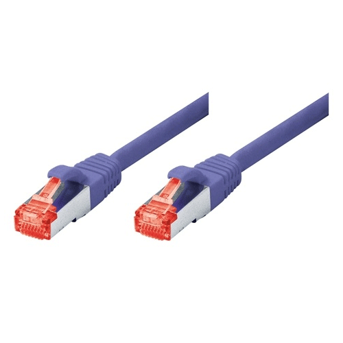 Tecline - Patch-Kabel - RJ-45 (M) zu RJ-45 (M) - 25 cm - SSTP-Kabel - CAT 6 - halogenfrei - violett