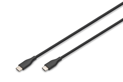 DIGITUS USB-C Silicone charging cable - 0.5m USB 2.0 60W black - Kabel - Digital/Daten