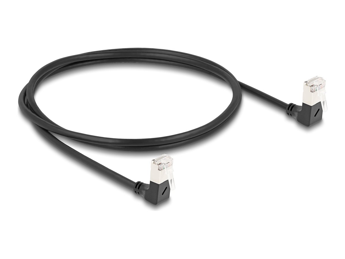 Delock Netzwerkkabel - RJ-45 (S) nach unten abgewinkelt zu RJ-45 (S)