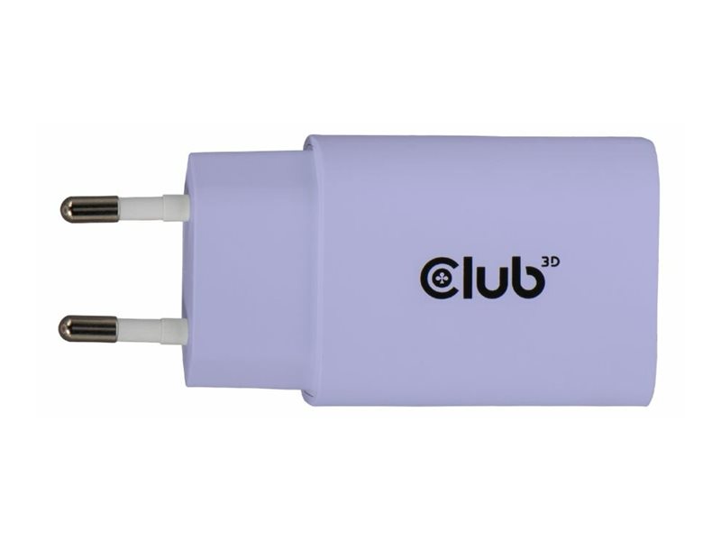 Club 3D Lifestyle Ladegerät USB-C 30Watt 2Stk lila retail