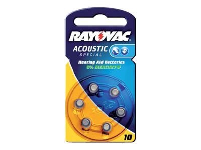 Rayovac Acoustic Special 10 - Batterie 6 x PR70 - Zink-Luft