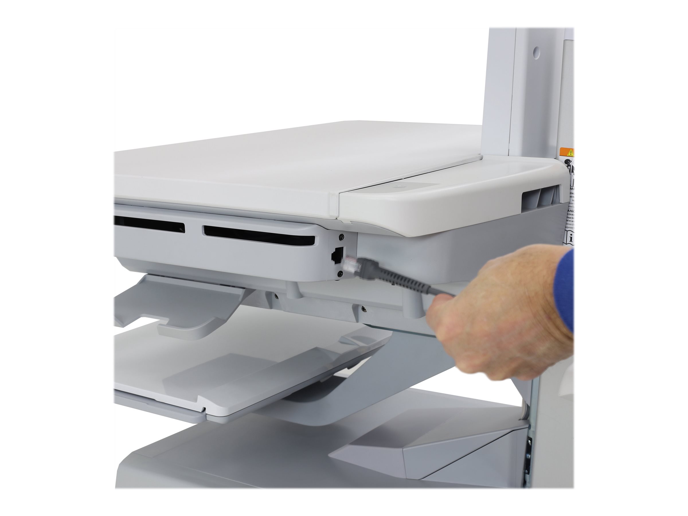 Ergotron Ethernet Side Cover - Montagekomponente (Seitenteil) - für Plasma-Wagen - Hellgrau