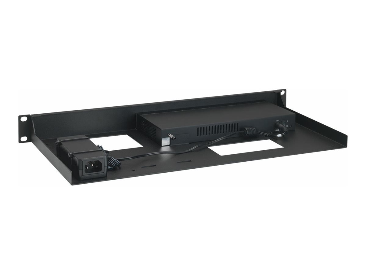 Rackmount.IT RM-SW-T8 - Montagesatz für Netzwerkgeräte - Rack montierbar - RAL 9005 - 1U - 48.3 cm (19") - für SonicWall Switch SWS12-8, SWS12-8POE