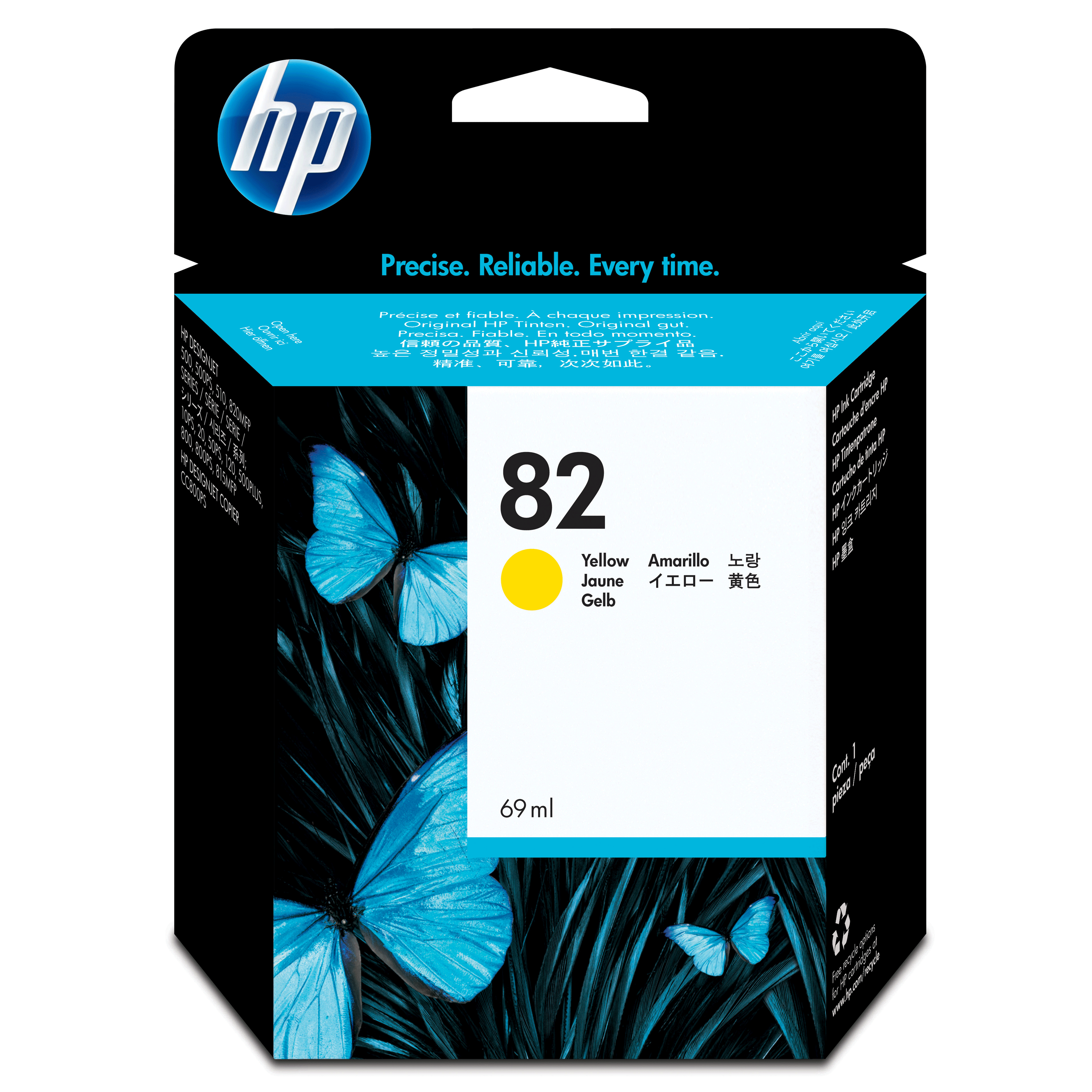 HP 82 - 69 ml - Gelb - original - Tintenpatrone - für DesignJet 111, 510, 510ps