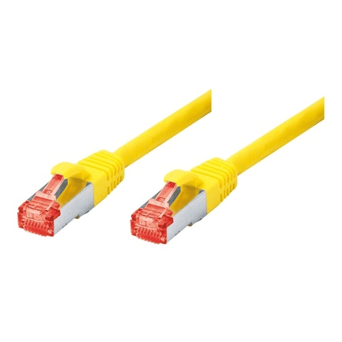 Tecline - Patch-Kabel - RJ-45 (M) zu RJ-45 (M) - 25 cm - SSTP-Kabel - CAT 6 - halogenfrei - Gelb
