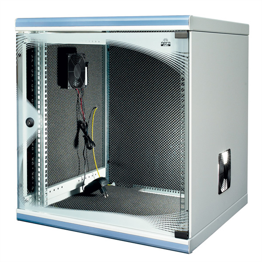 apraNET OptiRACK - Schrank Netzwerkschrank - Hellgrau, RAL 7035, RAL 5014, Taubenblau - 12U - 48.3 cm (19")