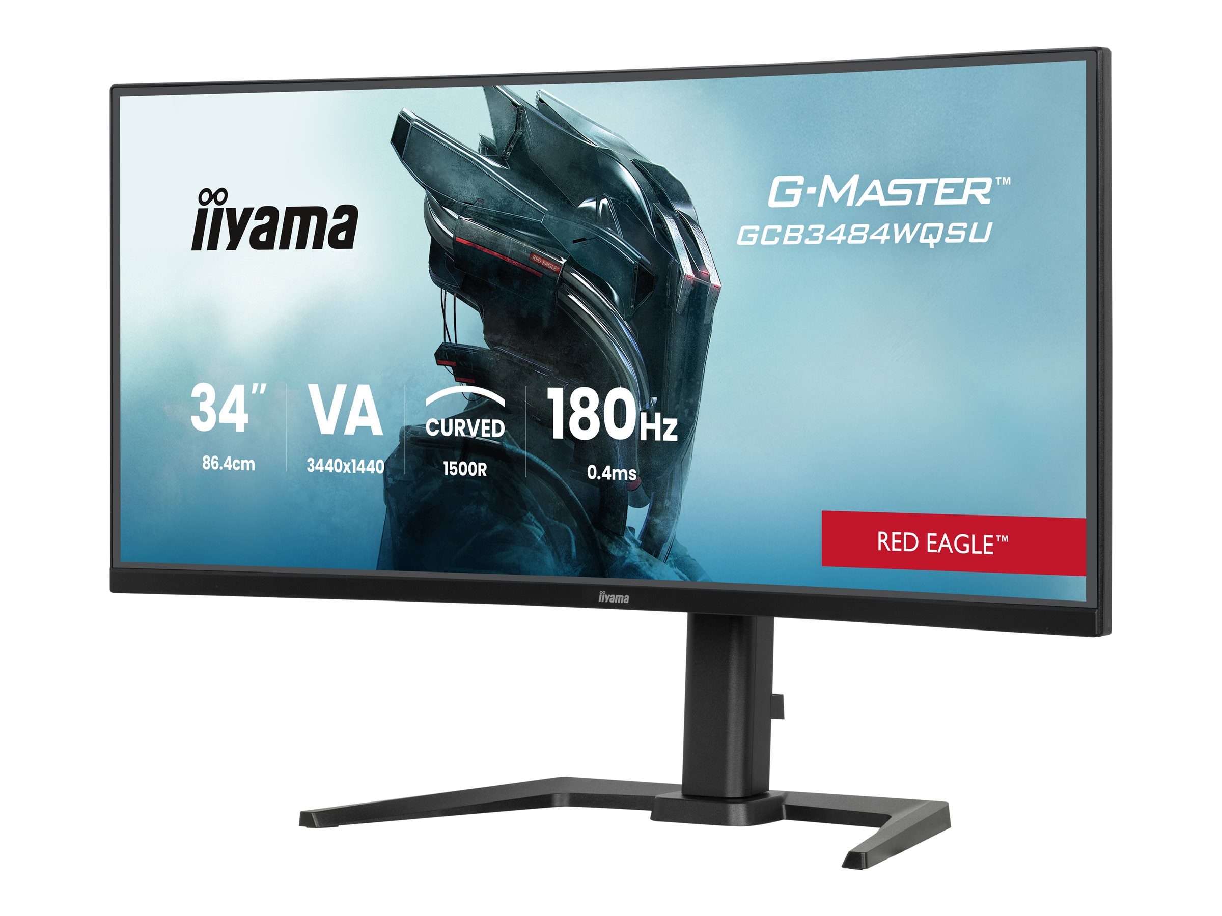 Iiyama GCB3484WQSU-B1 34 Red Eagle UWQHD Curved - Flachbildschirm (TFT/LCD) - 86,4 cm