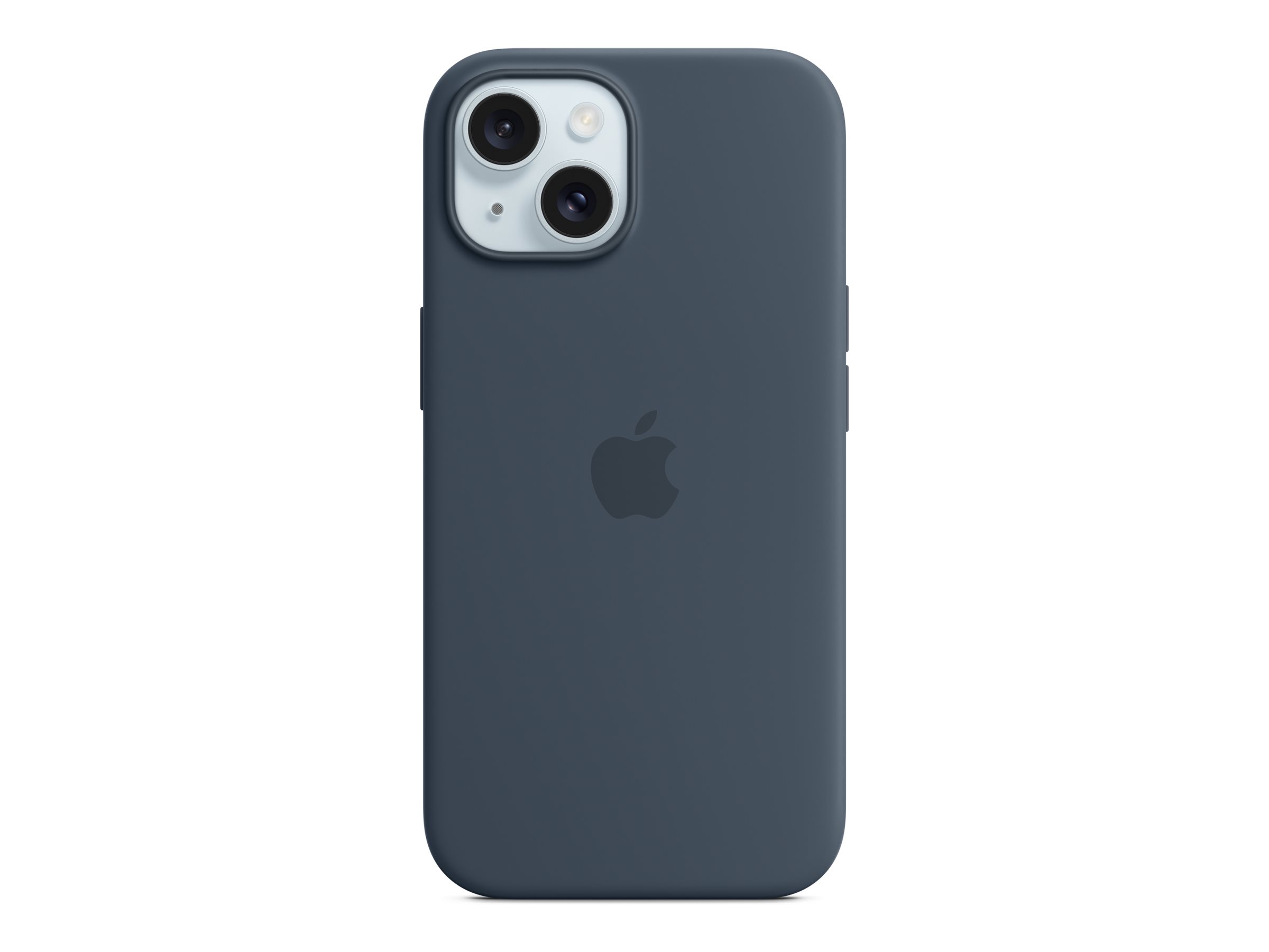 Apple - Hintere Abdeckung für Mobiltelefon - kompatibel mit MagSafe - Silikon - Storm Blue - für iPhone 15