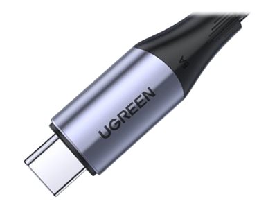 Ugreen - USB-Kabel - 24 pin USB-C (M) zu 24 pin USB-C (M) - USB 3.1 Gen 2 - 20 V - 5 A - 1 m - USB-Stromversorgung (100 W), unterstützt 4K 60 Hz (3840 x 2160) - Schwarz
