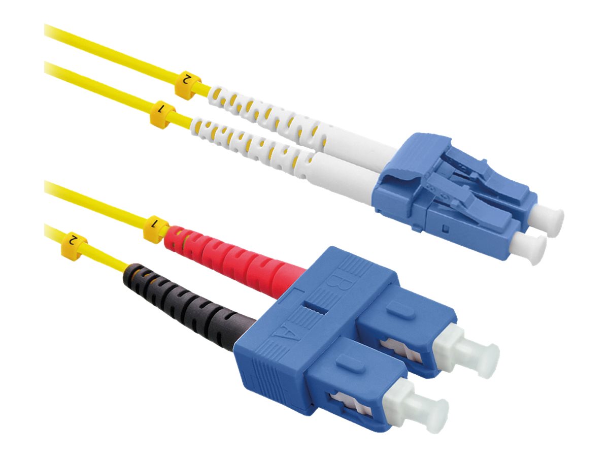 Roline - Patch-Kabel - LC Single-Modus (M) zu SC Single-Modus (M) - 5 m - Glasfaser - Duplex - 9/125 Mikrometer - OS2 - halogenfrei - Gelb