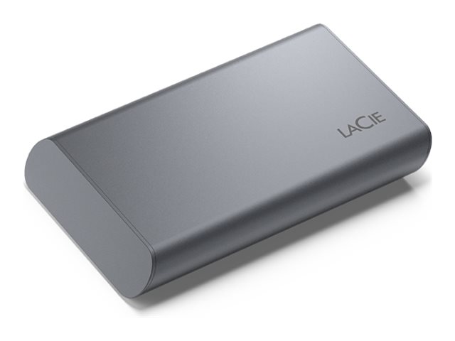 LaCie Mobile Secure STKH1000800 - SSD - High Performance - verschlüsselt - 1 TB - extern (tragbar) - USB 3.2 Gen 2 (USB-C Steckverbinder) - 256-Bit-AES - Space-grau - mit 3 Jahre Seagate Rescue Datenwiederherstellung