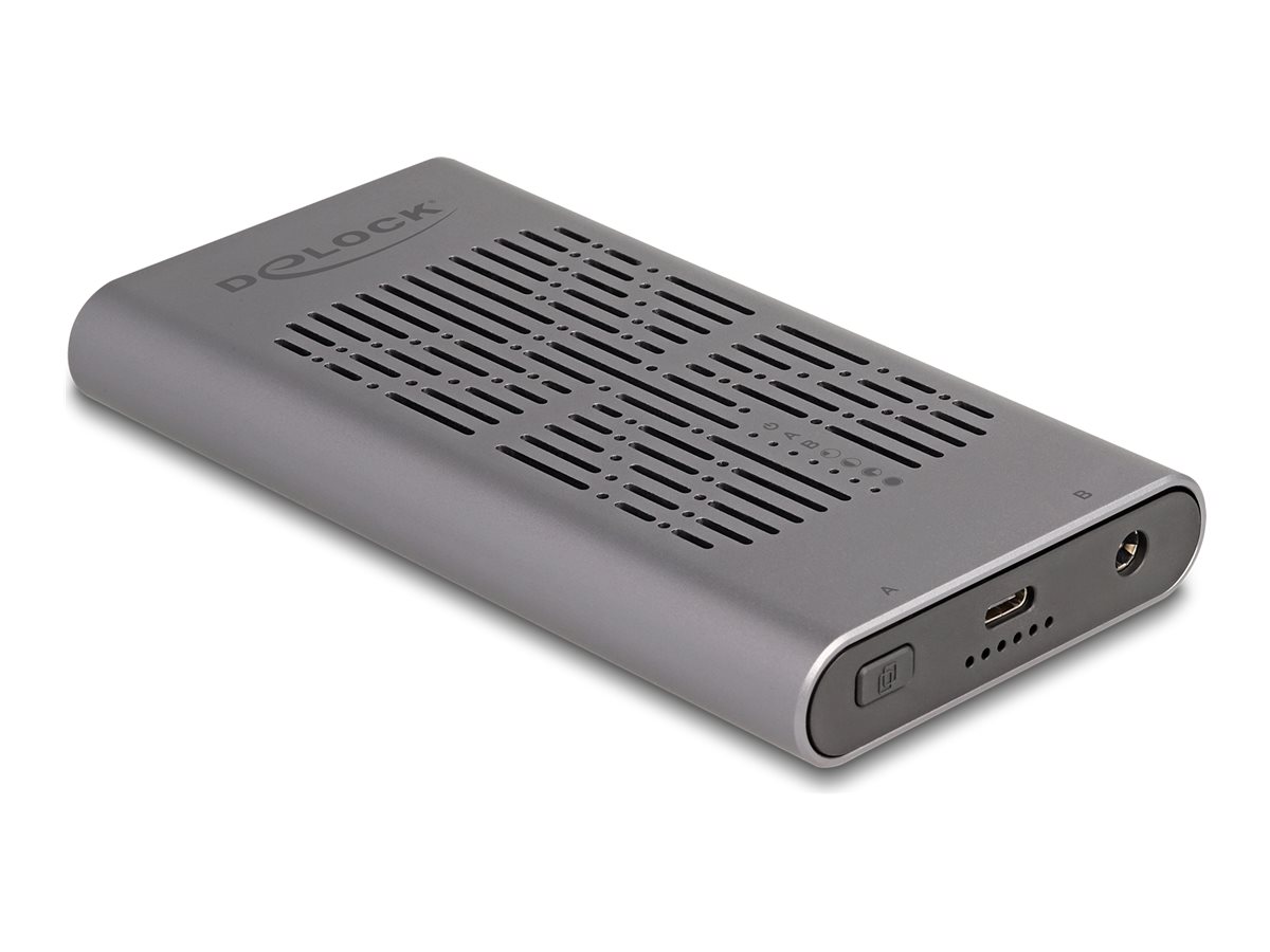 Delock - Speichergehäuse - 20 Gbps, Klonfunktion - M.2 - M.2 NVMe Card - USB-C - Grau