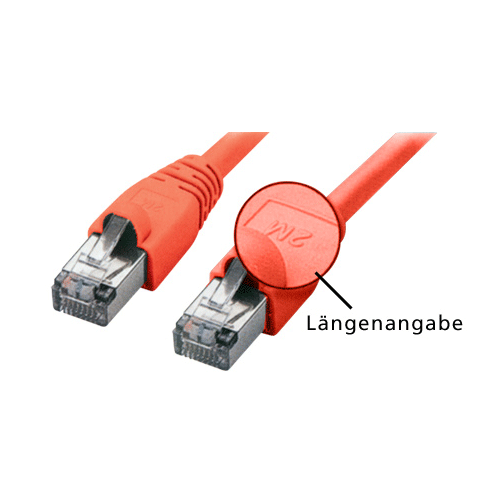 exertis Connect - Patch-Kabel - RJ-45 (M) zu RJ-45 (M) - 50 cm - SFTP - CAT 5e - Rot