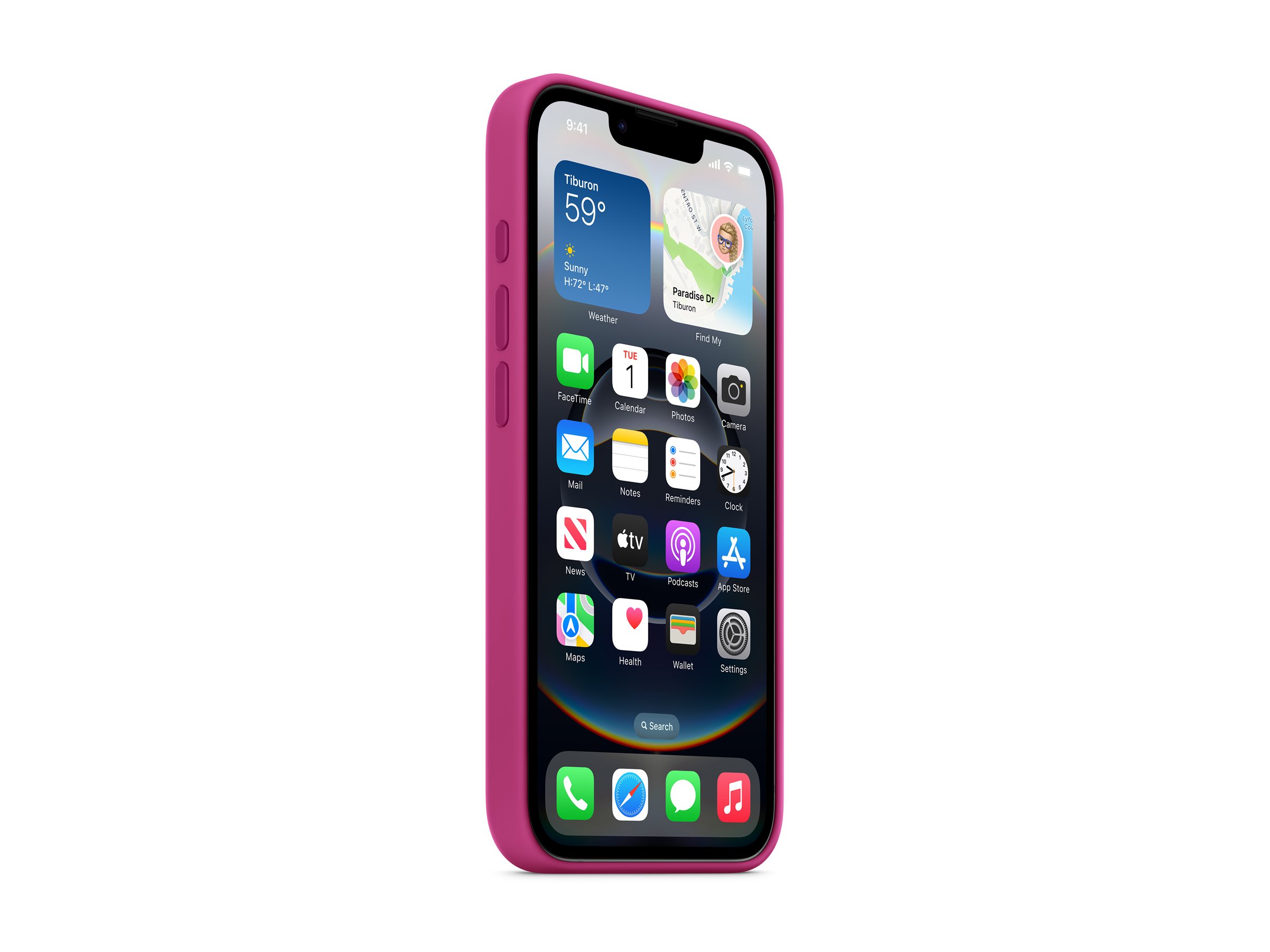 Apple - Hintere Abdeckung für Mobiltelefon - Silikon - magentafarben - für iPhone 16e