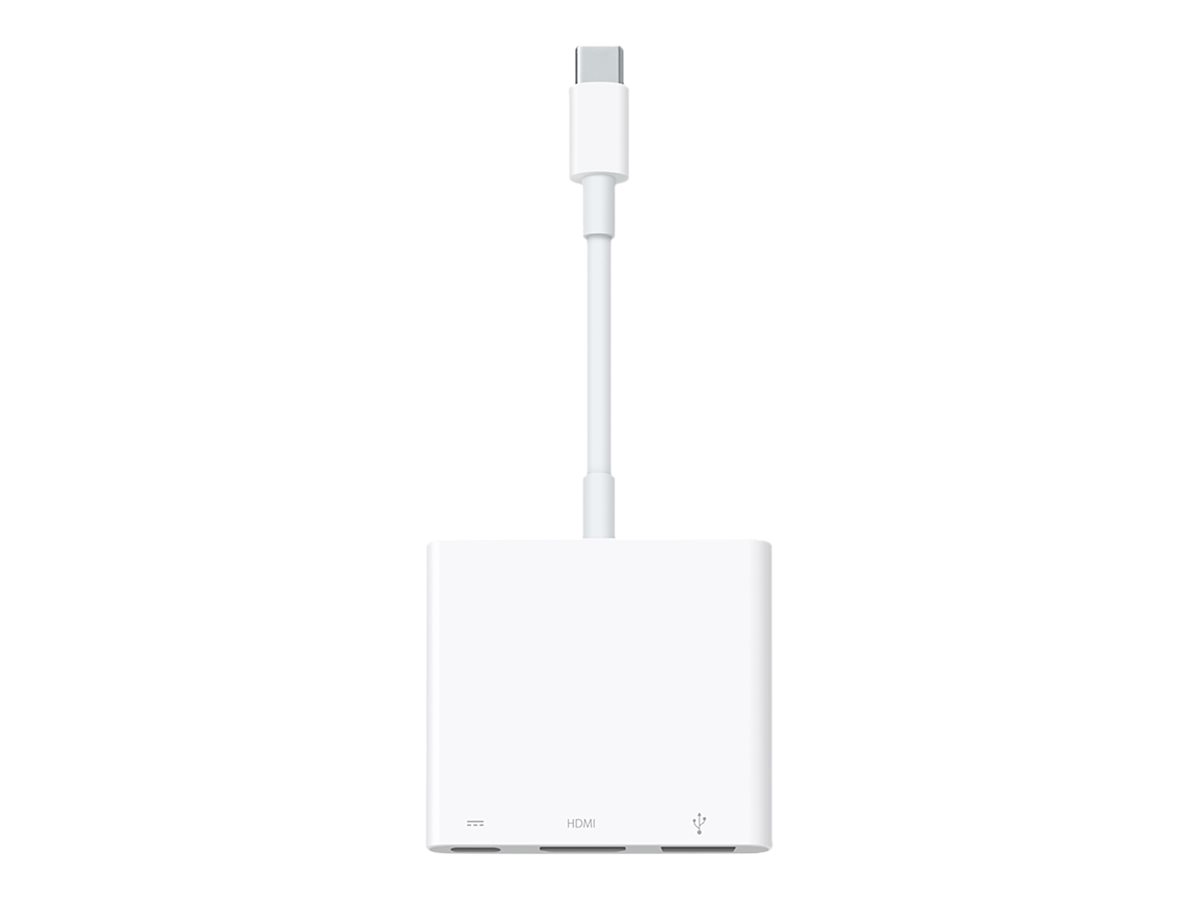 Apple - Videoadapter - 24 pin USB-C männlich zu USB, HDMI, USB-C (nur Spannung) weiblich - 4K-Support (3840 x 2160)