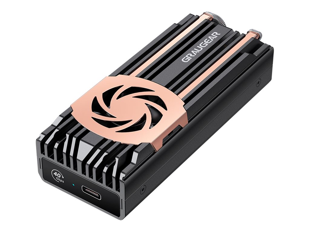 GrauGear Externes USB 4.0-Aluminiumgehäuse mit Lüfter