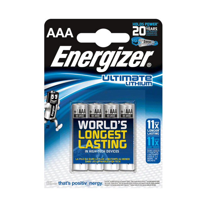 Energizer Ultimate Lithium - Batterie 4 x AAA - Li