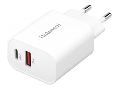 Intenso W30AC - Netzteil - 30 Watt - 3 A - PD 3.0, QC 4.0, PD/PPS - 2 Ausgabeanschlussstellen (U
