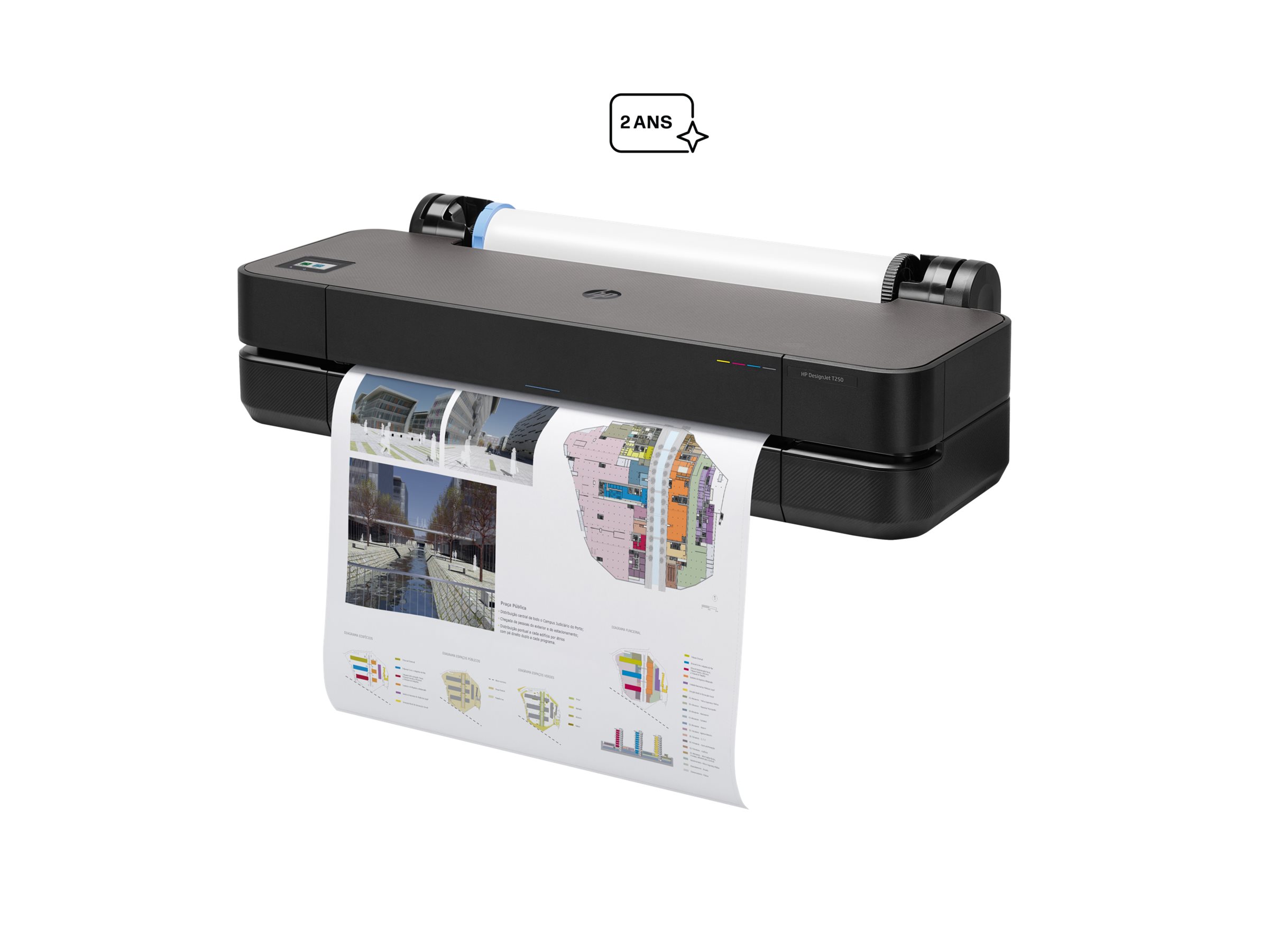 HP DesignJet T250 - 610 mm (24") Großformatdrucker - Farbe - Tintenstrahl - A1, ANS