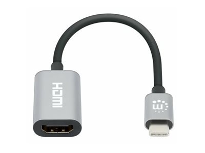 Manhattan USB-C auf HDMI-Adapter 4K 60Hz Alu Space grau - Digital/Daten
