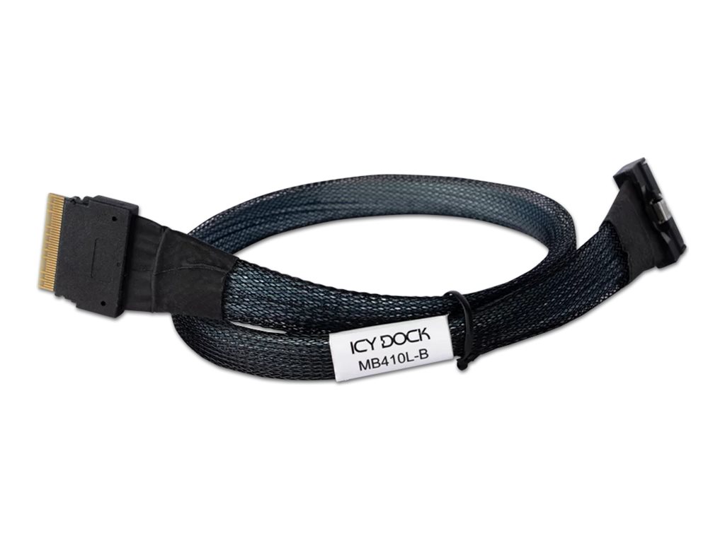 Icy Dock MB410L-B - MCIO 8i SFF-TA-1016 zu SlimSAS SFF-8654 Kabel– 50cm