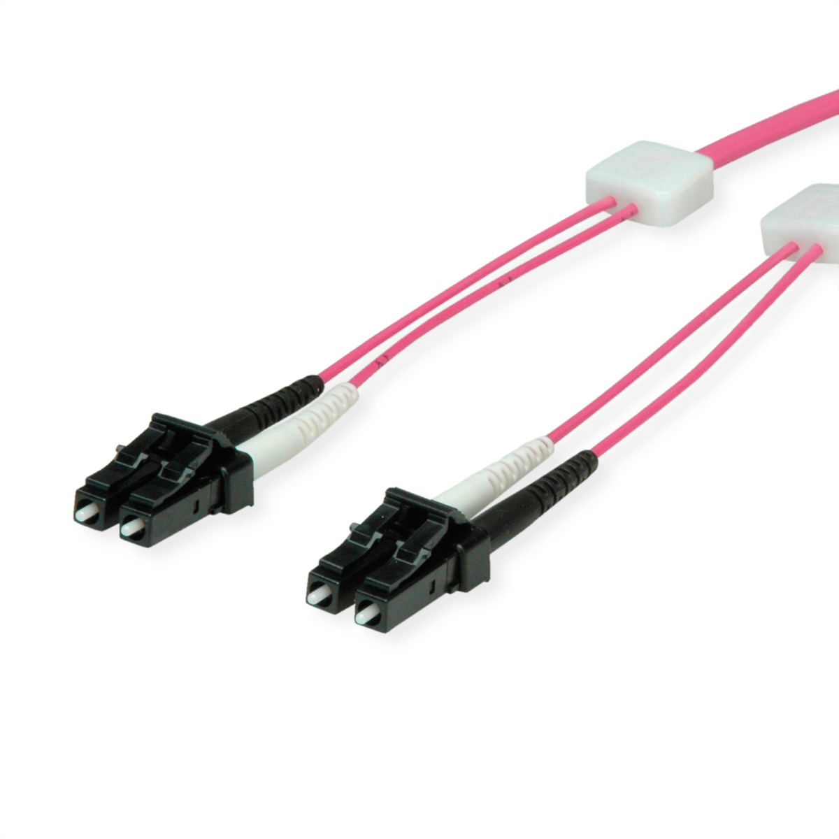 EasyLan saCon DuplexLED Patchkabel OM4 Erikaviolett7.50m - 7,5 m - Duplex