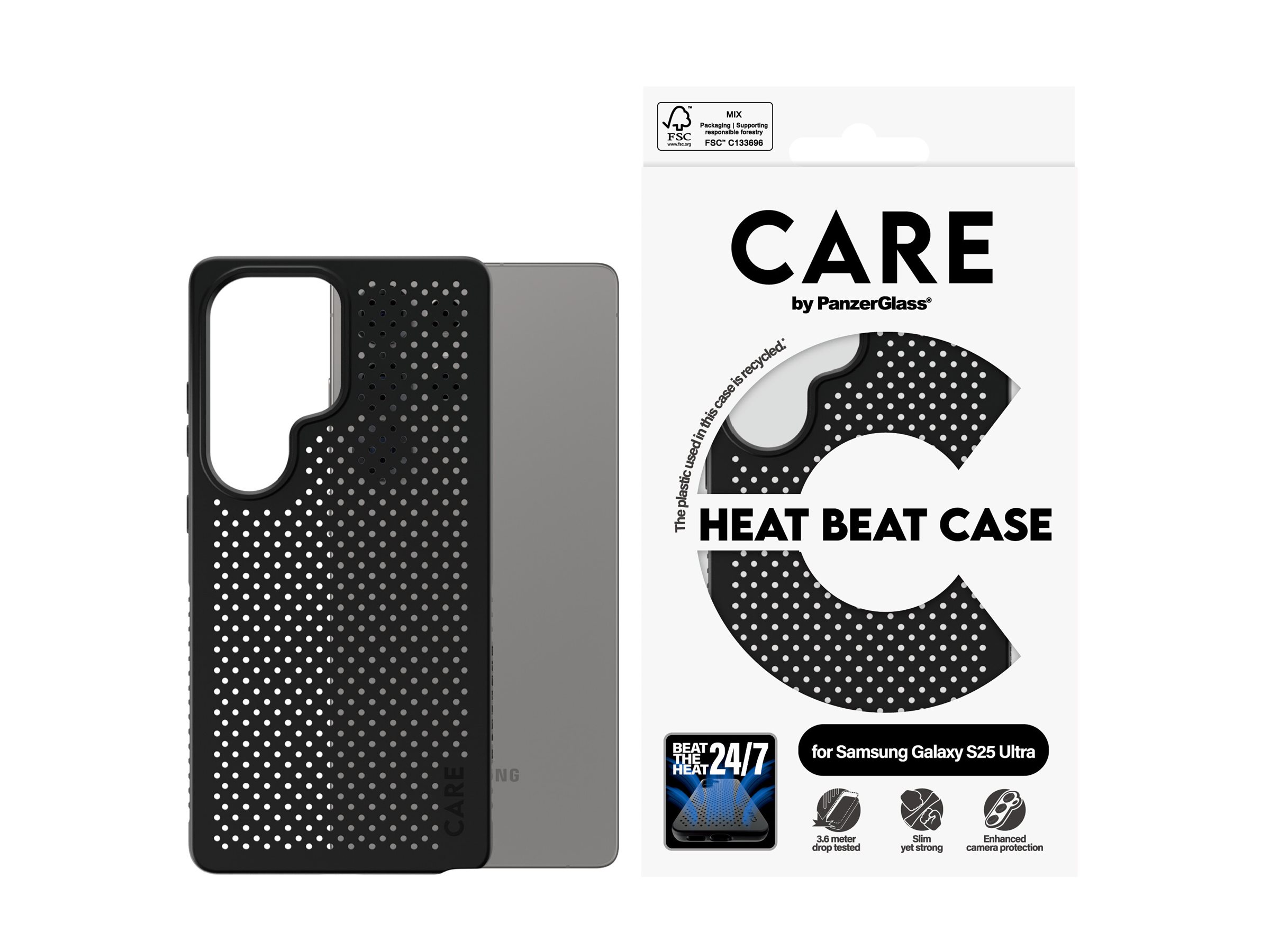 PanzerGlass CARE by PanzerGlass Heat Beat - Hintere Abdeckung für Mobiltelefon - Thermoplastis