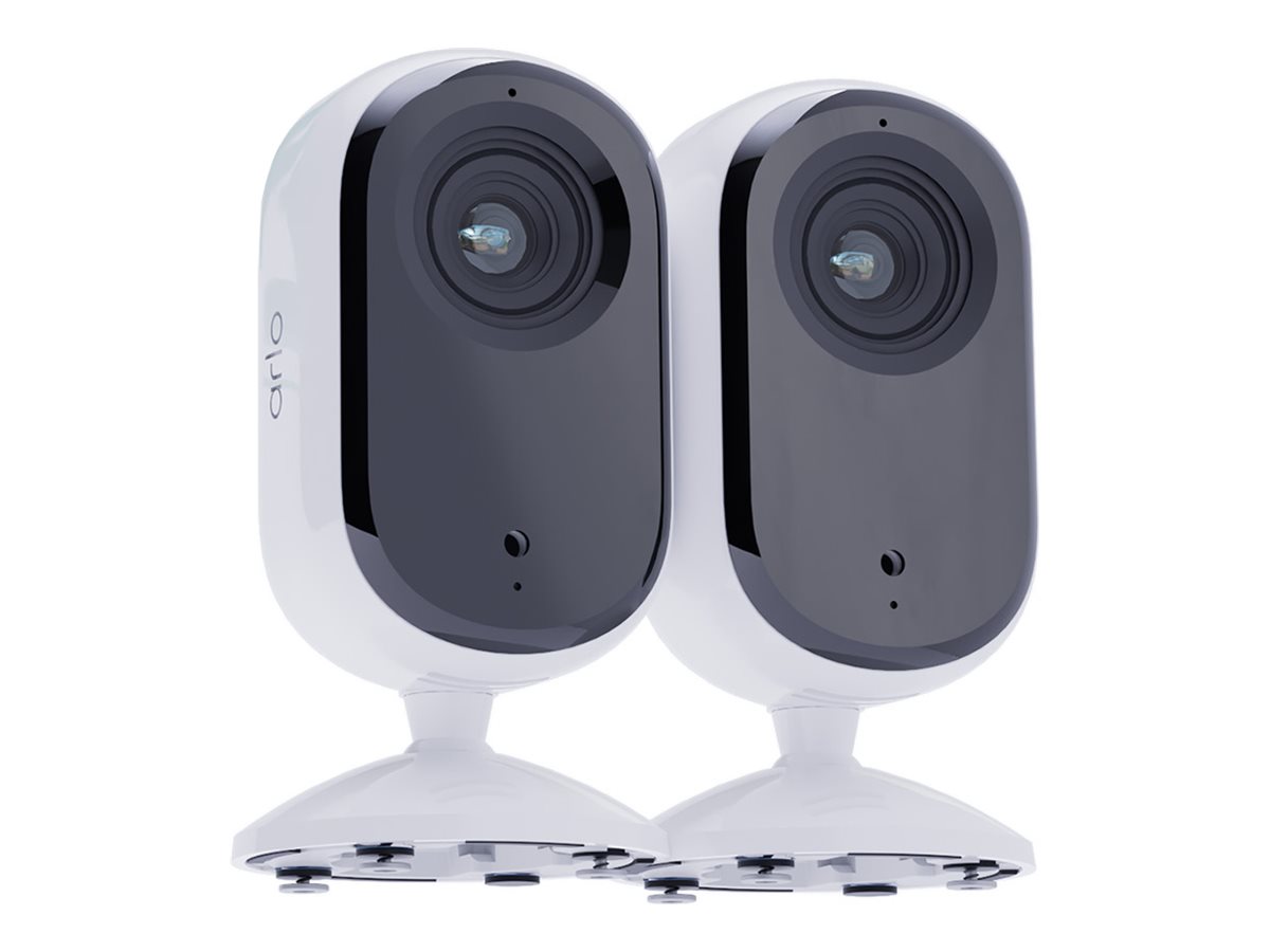 Arlo Essential Indoor 2K - Netzwerk-Überwachungskamera - Innenbereich - Farbe (Tag&Nacht) - 4 MP - 2560 x 1440 - Audio - drahtlos - Wi-Fi - mit Arlo Secure Plan (Testversion) (Packung mit 2)