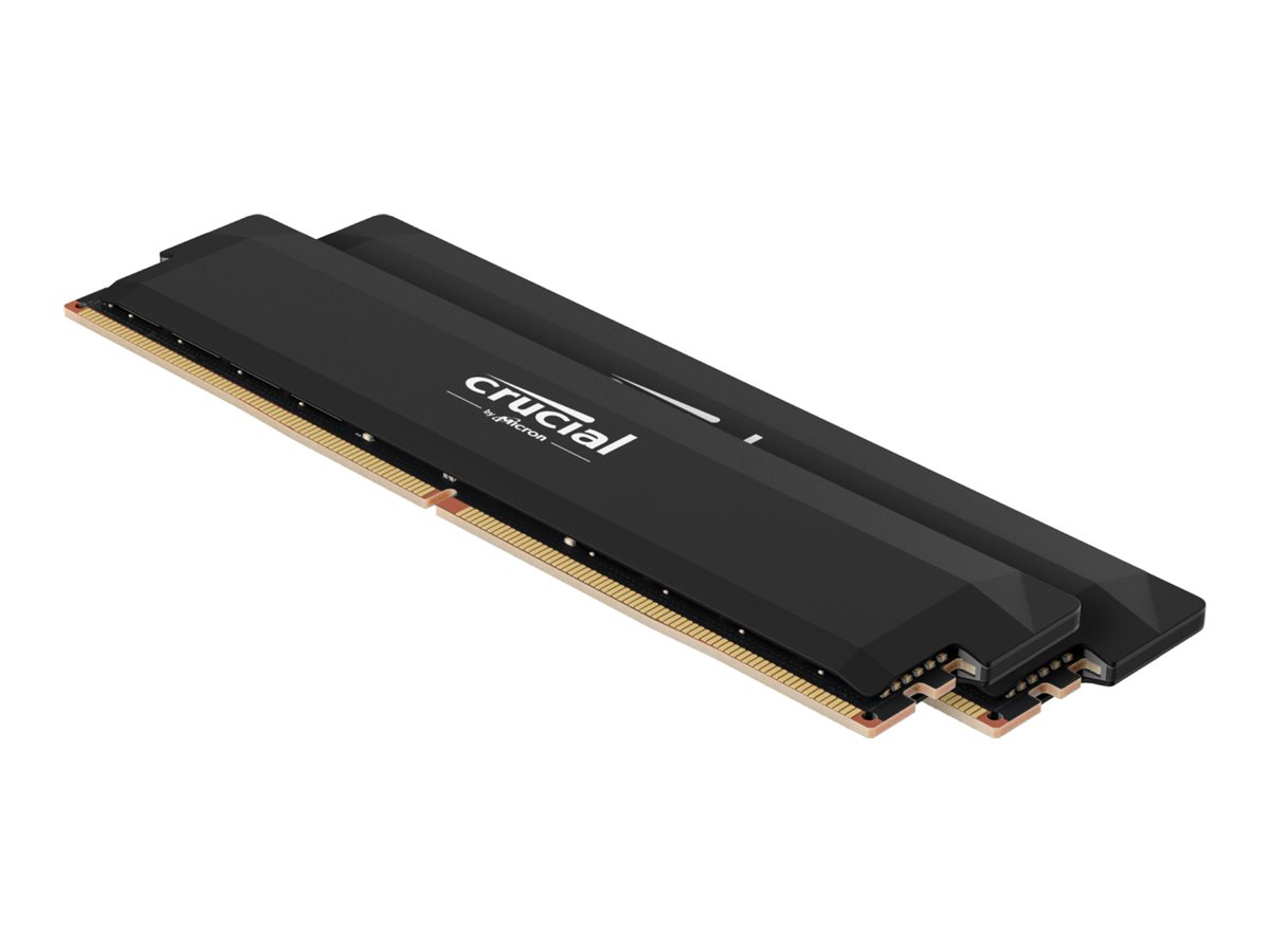 Crucial Pro OC - DDR5 - Kit - 64 GB: 2 x 32 GB - DIMM 288-PIN - 3000 MHz / PC5-48000 - CL40 - 1.35 V - ungepuffert - on-die ECC - Schwarz