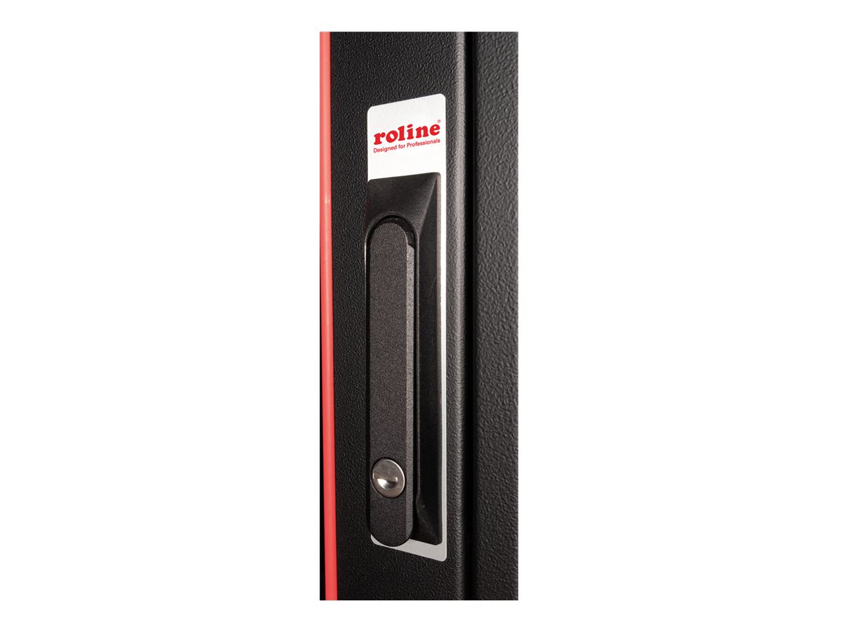 ROLINE 19 Zoll Netzwerkschrank Pro 47 HE 600x800 BxT Glastür schwarz