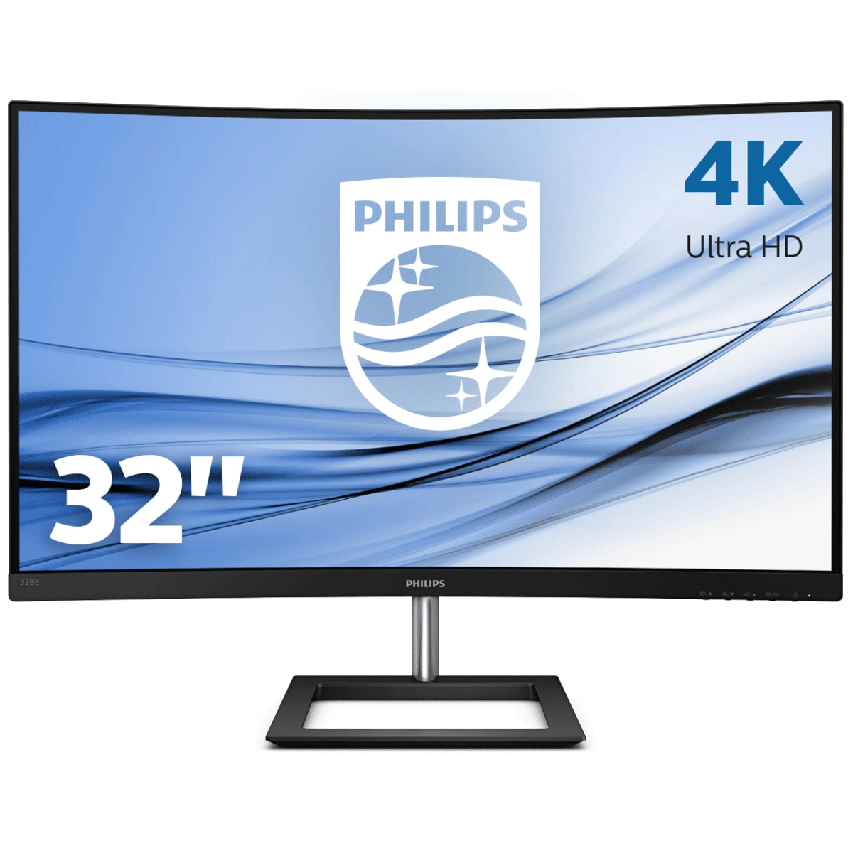 Philips E-line 328E1CA - LED-Monitor - gebogen - 81.3 cm (32") (31.5" sichtbar) - 3840 x 2160 4K @ 60 Hz - VA - 250 cd/m² - 2500:1 - 4 ms - 2xHDMI, DisplayPort - Lautsprecher - Textured Black