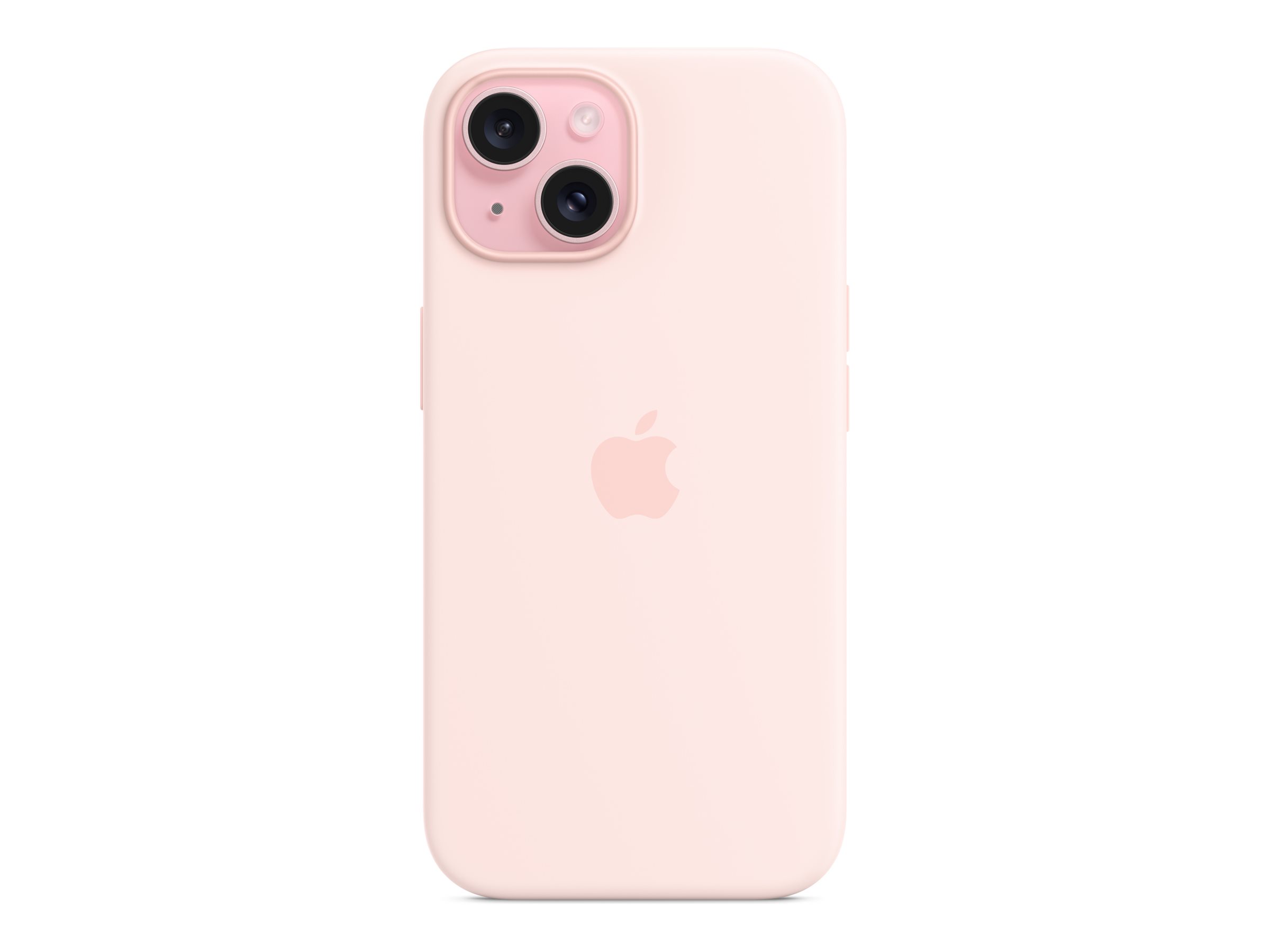 Apple - Hintere Abdeckung für Mobiltelefon - kompatibel mit MagSafe - Silikon - hellrosa - für iPhone 15