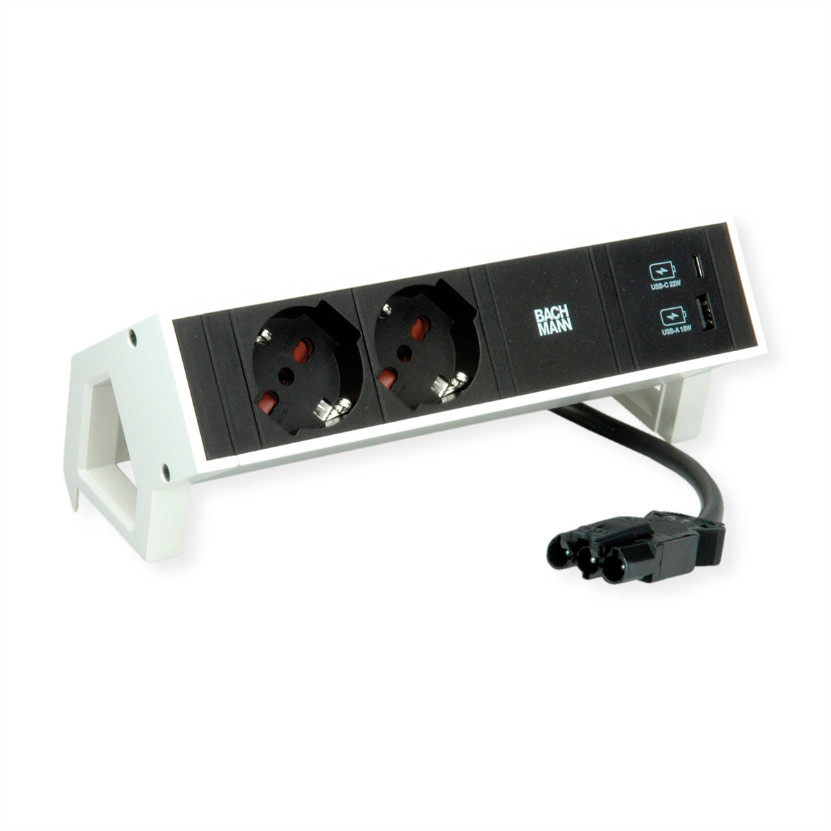 Bachmann DESK 2 - Steckdosenleiste - Eingabe, Eingang GST18 - Ausgangsanschlüsse: 2 (24 pin USB-