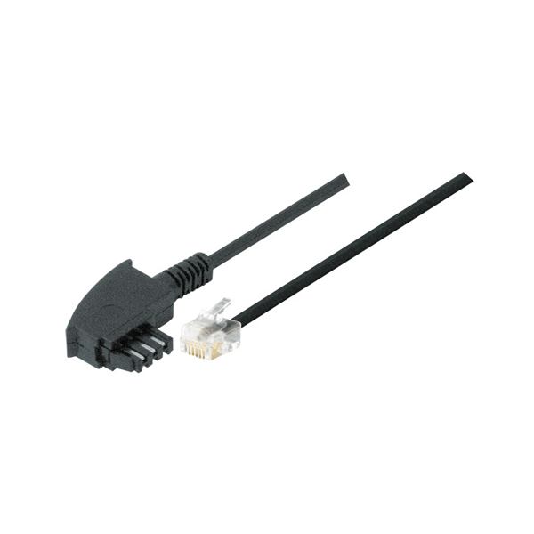 exertis Connect - Telefonkabel - TAE-F (M) zu RJ-11 (M) - 6 m - Schwarz
