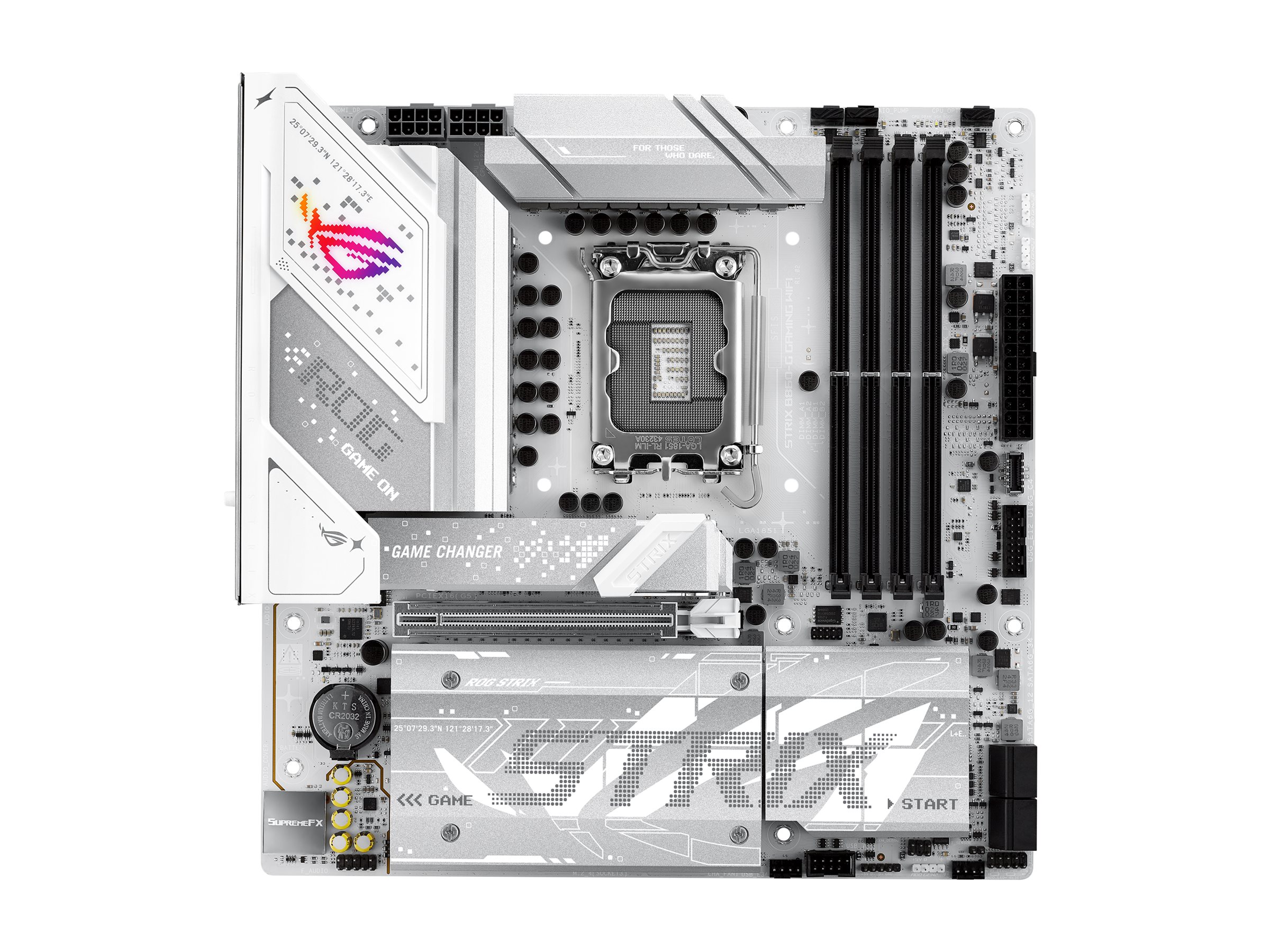 ASUS ROG STRIX B860-G GAMING WIFI - Motherboard - micro ATX - LGA1851-Sockel - B860 Chipsatz - USB4, USB 3.2 Gen 2, USB-C 3.2 Gen 2x2, USB 3.2 Gen 1 - Wi-Fi 7, 2.5 Gigabit LAN, Bluetooth - Onboard-Grafik (CPU erforderlich) - HD Audio (8-Kanal)