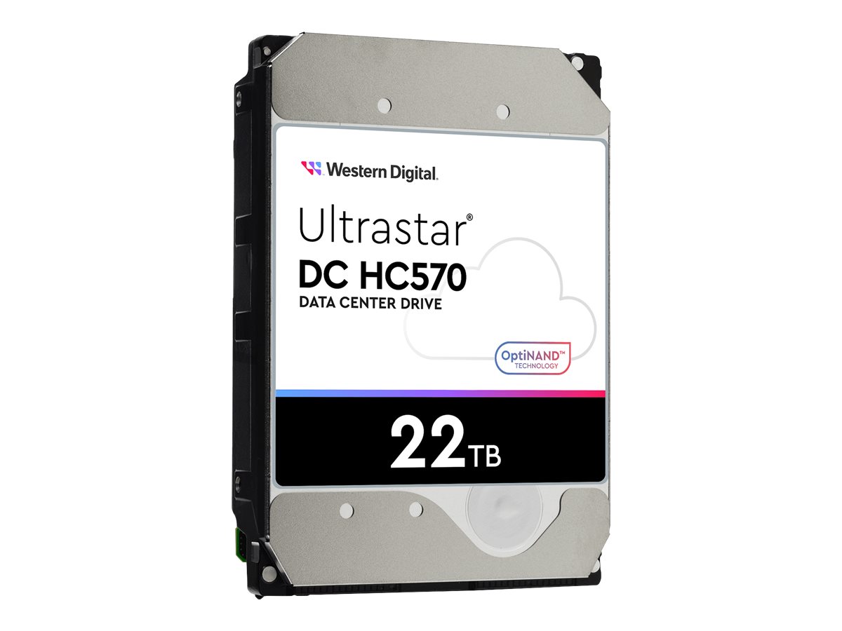 WD Ultrastar DC HC570 - Festplatte - verschlüsselt - 22 TB - intern - 3.5" (8.9 cm) - SATA 6Gb/s - 7200 rpm - Puffer: 512 MB - Self-Encrypting Drive (SED)