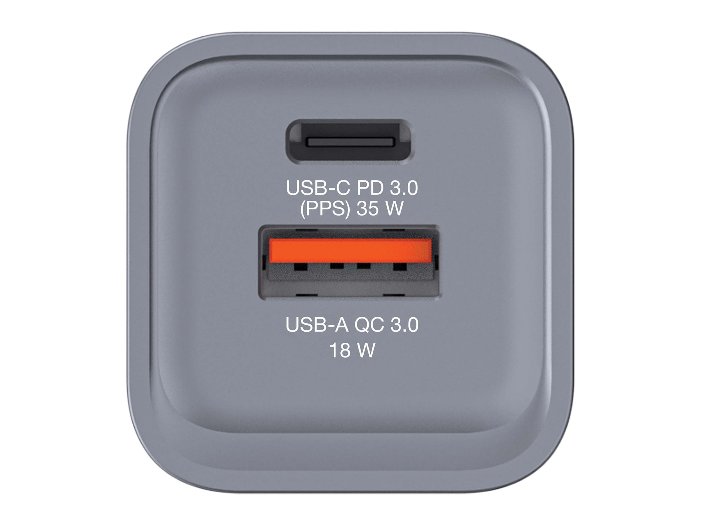 Verbatim Netzteil - GaN - 35 Watt - 3 A - PD 3.0, QC 3.0 - 2 Ausgabeanschlussstellen (USB, 24 pin US