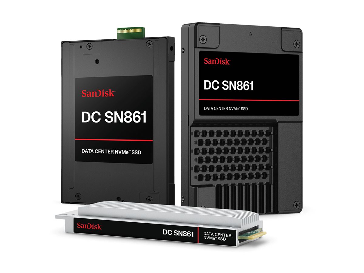 SanDisk DC SN861 - SSD - Enterprise - verschlüsselt - 7.68 TB - intern - E1.S 15mm (E1.S 15mm) - PCI Express 5.0 x4 (NVMe) - TCG Opal Encryption 2.01