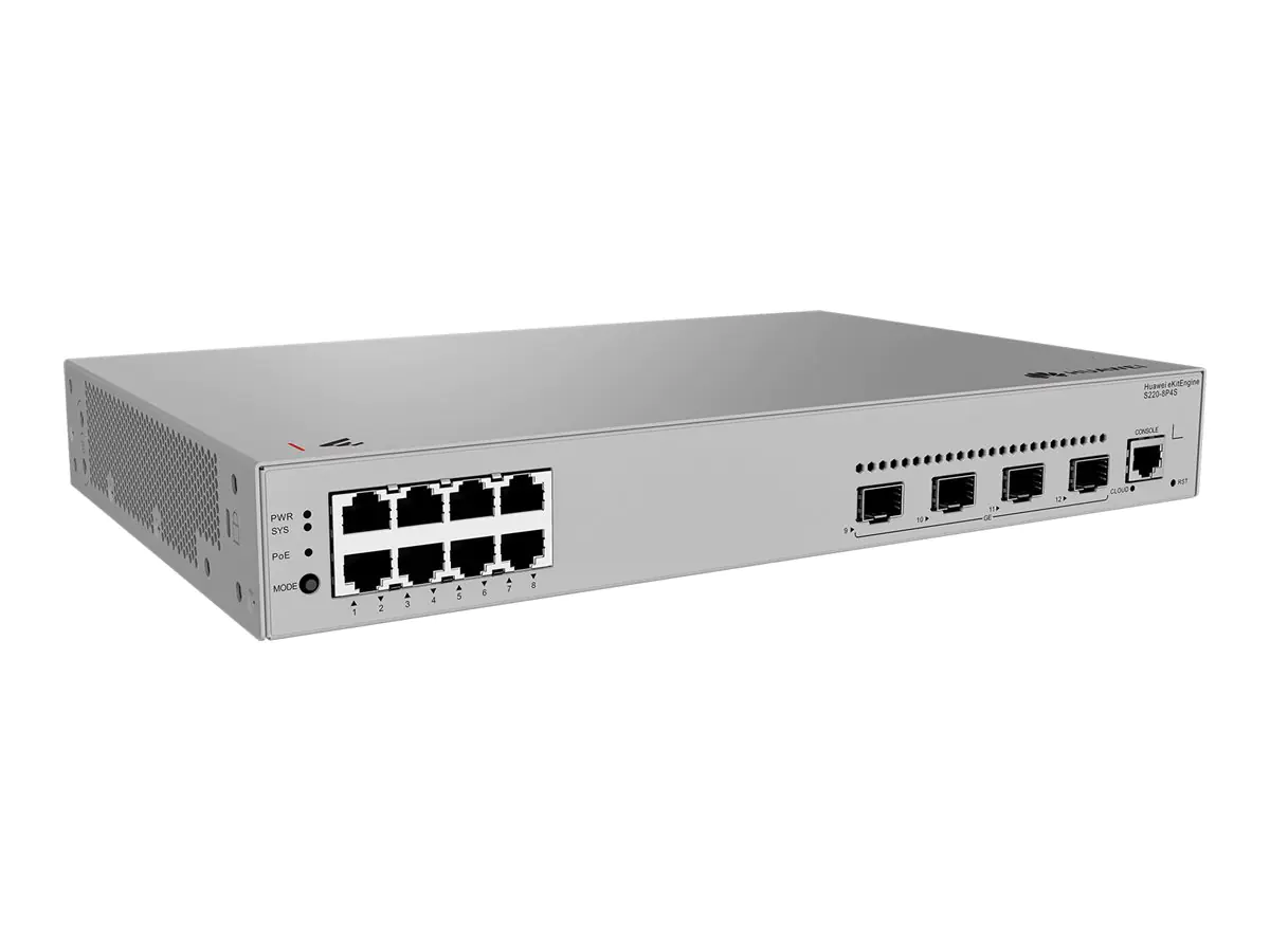 Huawei eKitEngine S220 Series S220-8P4S - Switch - managed - 8 x 10/100/1000 (PoE+)
