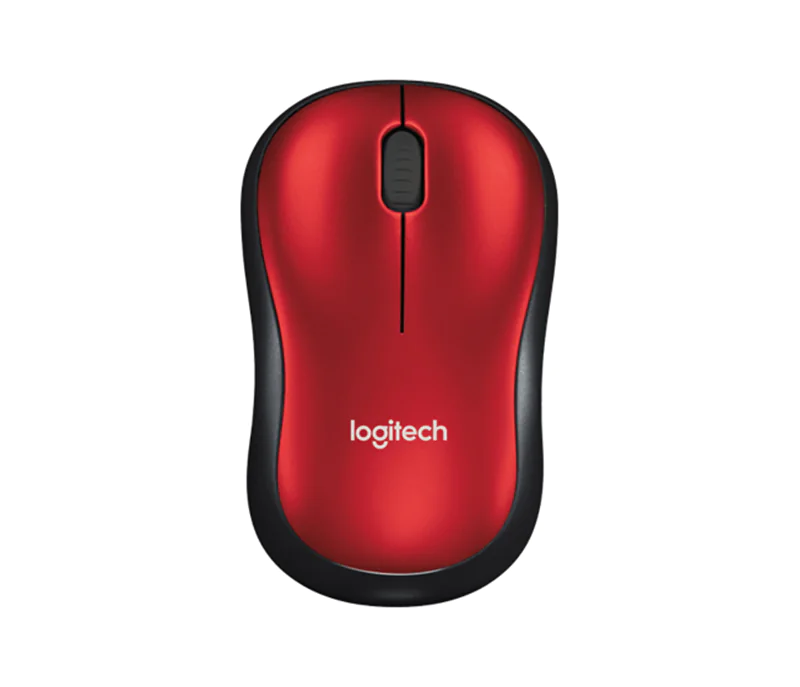 Logitech M185 - Maus - optisch - kabellos - 2.4 GHz - kabelloser Empfänger (USB) - Rot