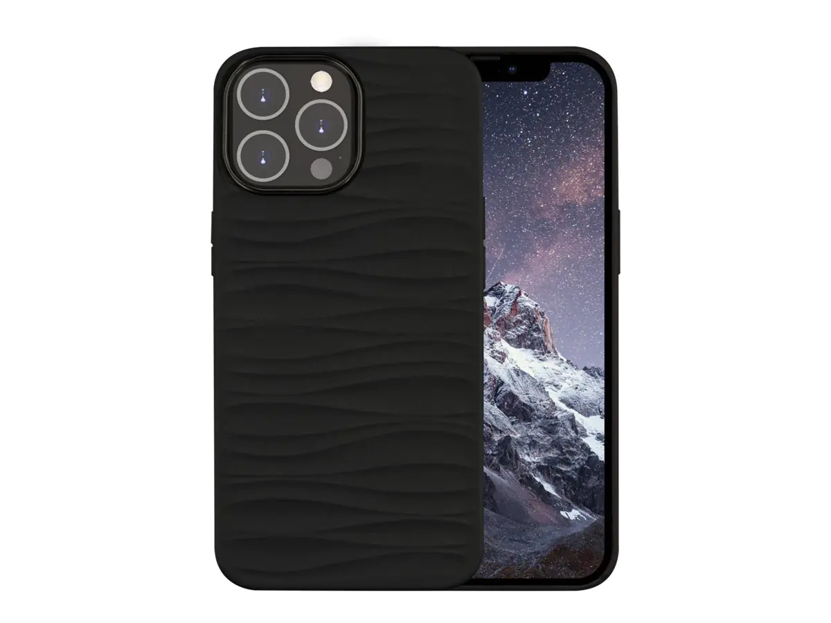 dbramante1928 Dune - Hintere Abdeckung für Mobiltelefon - 100 % recycelter Kunststoff - Schwarz - für Apple iPhone 14 Pro Max
