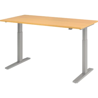 Hammerbacher Schreibt. el.160x80cm si/buche VXMKA16/6/S