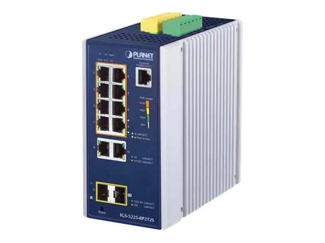 Planet IGS-5225-8P2T2S - Switch - L2+ - managed - 8 x 10/100/1000 (PoE+)
